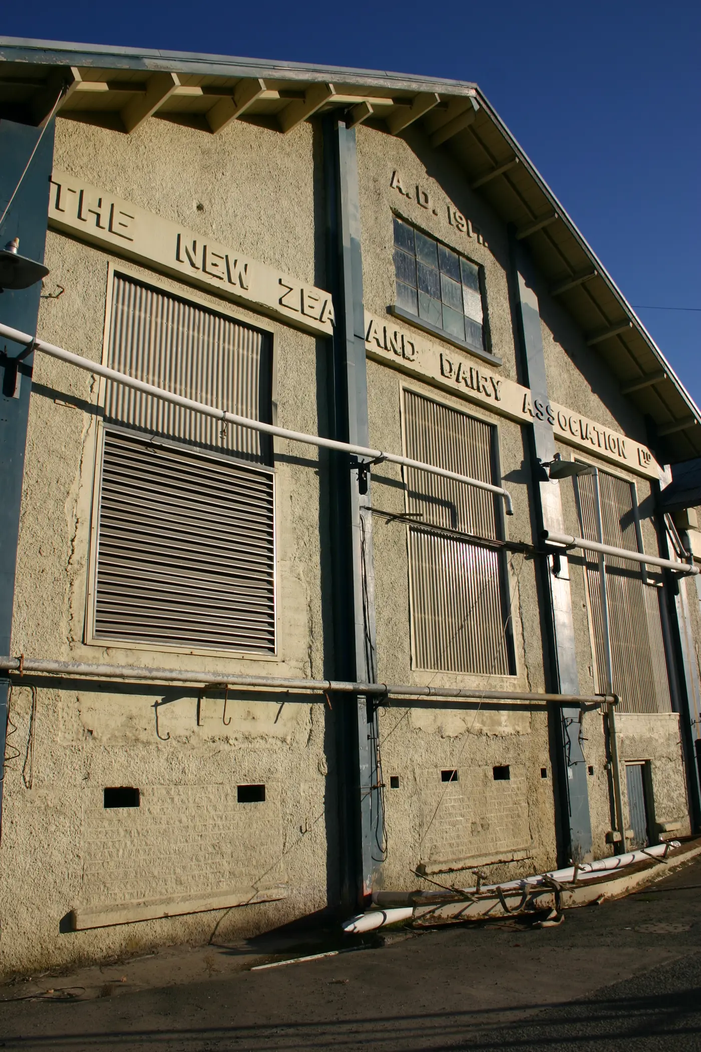 a building with a sign on the side