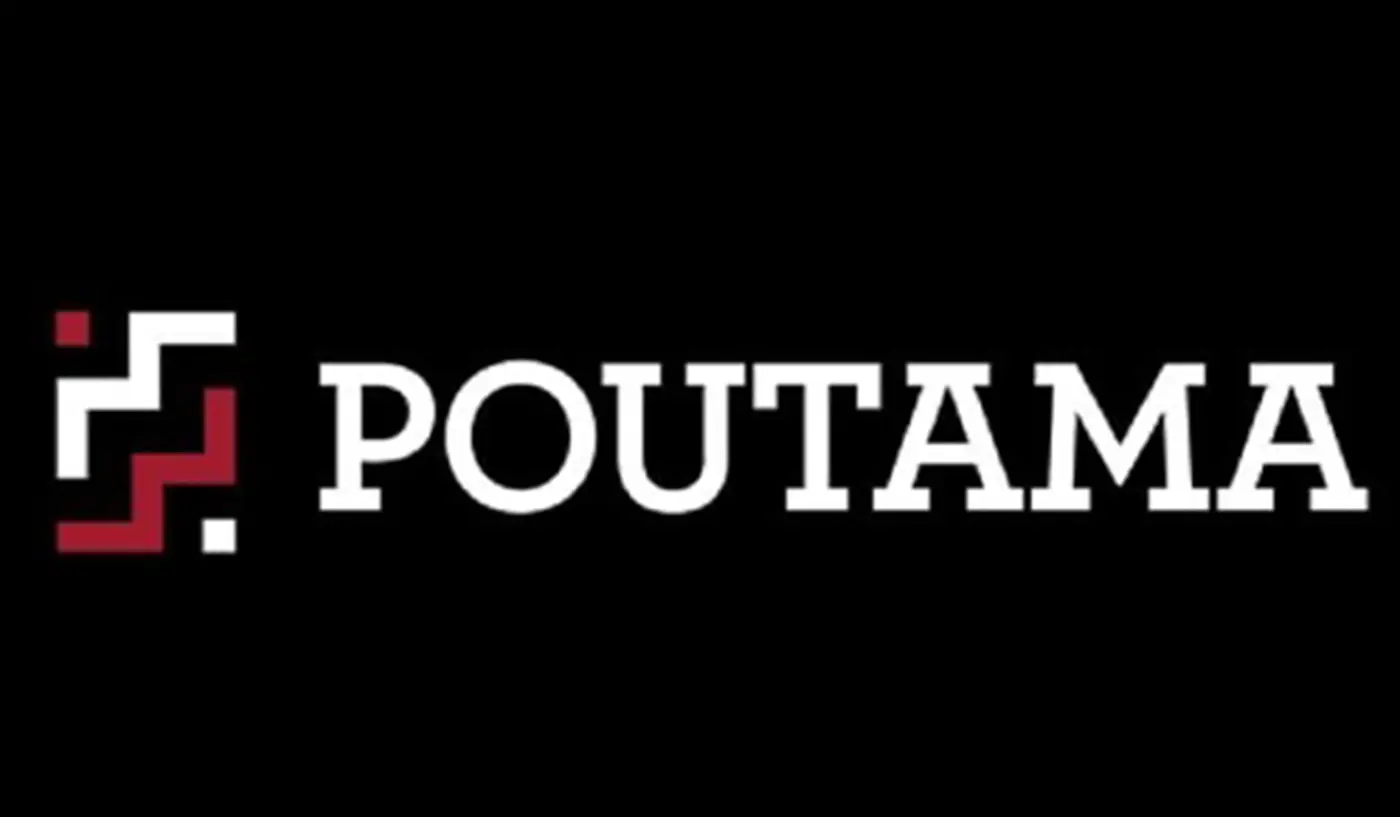 a black and white sign with white text