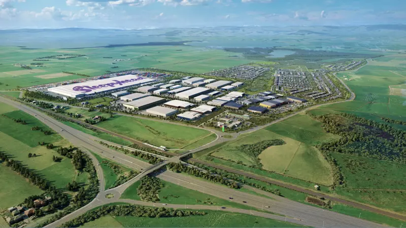 an aerial view of a large city