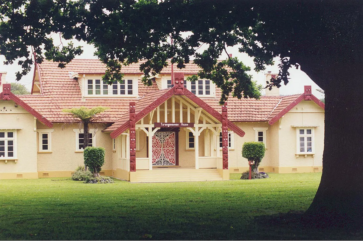 a house with a red roof