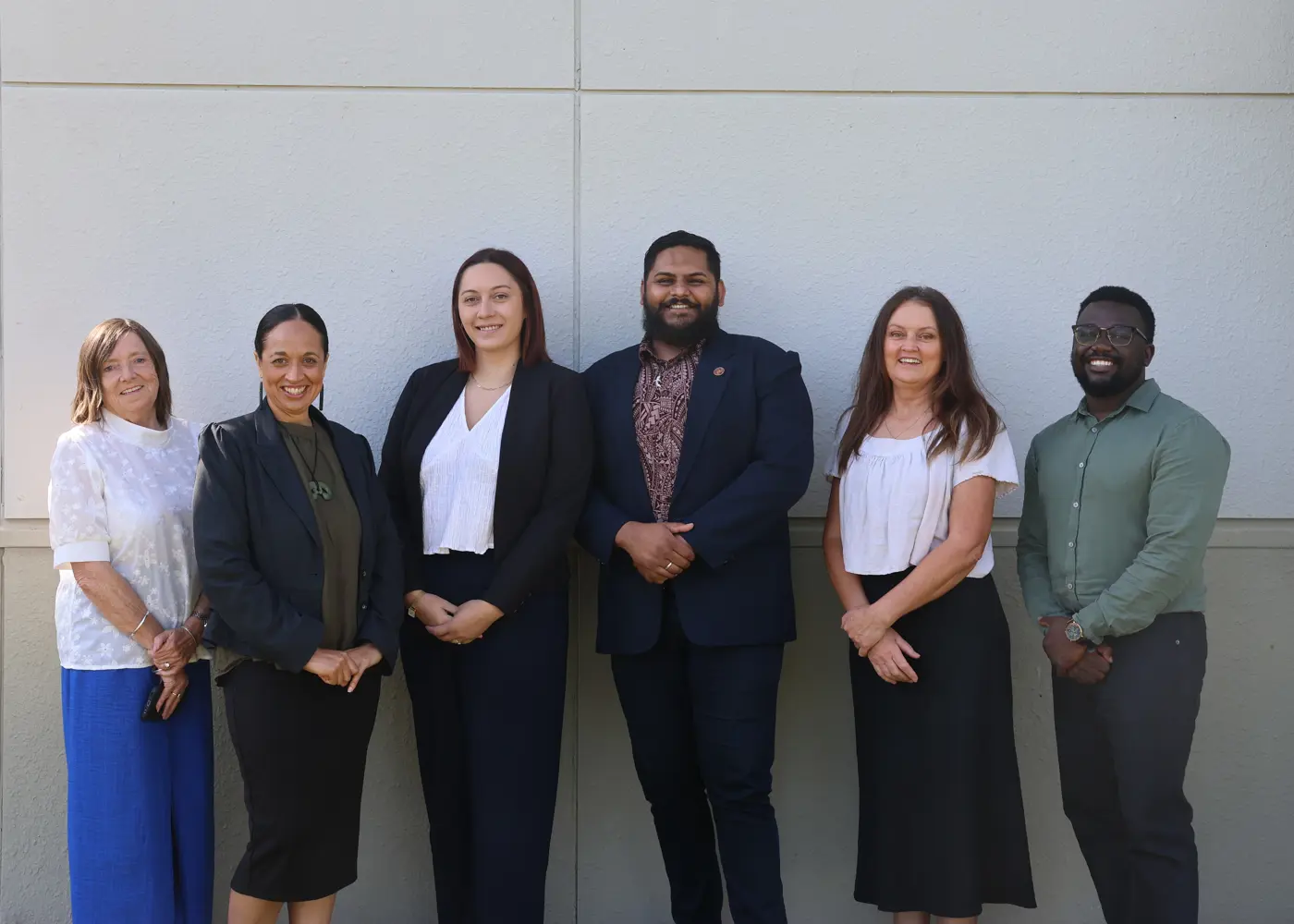 a group of people standing together