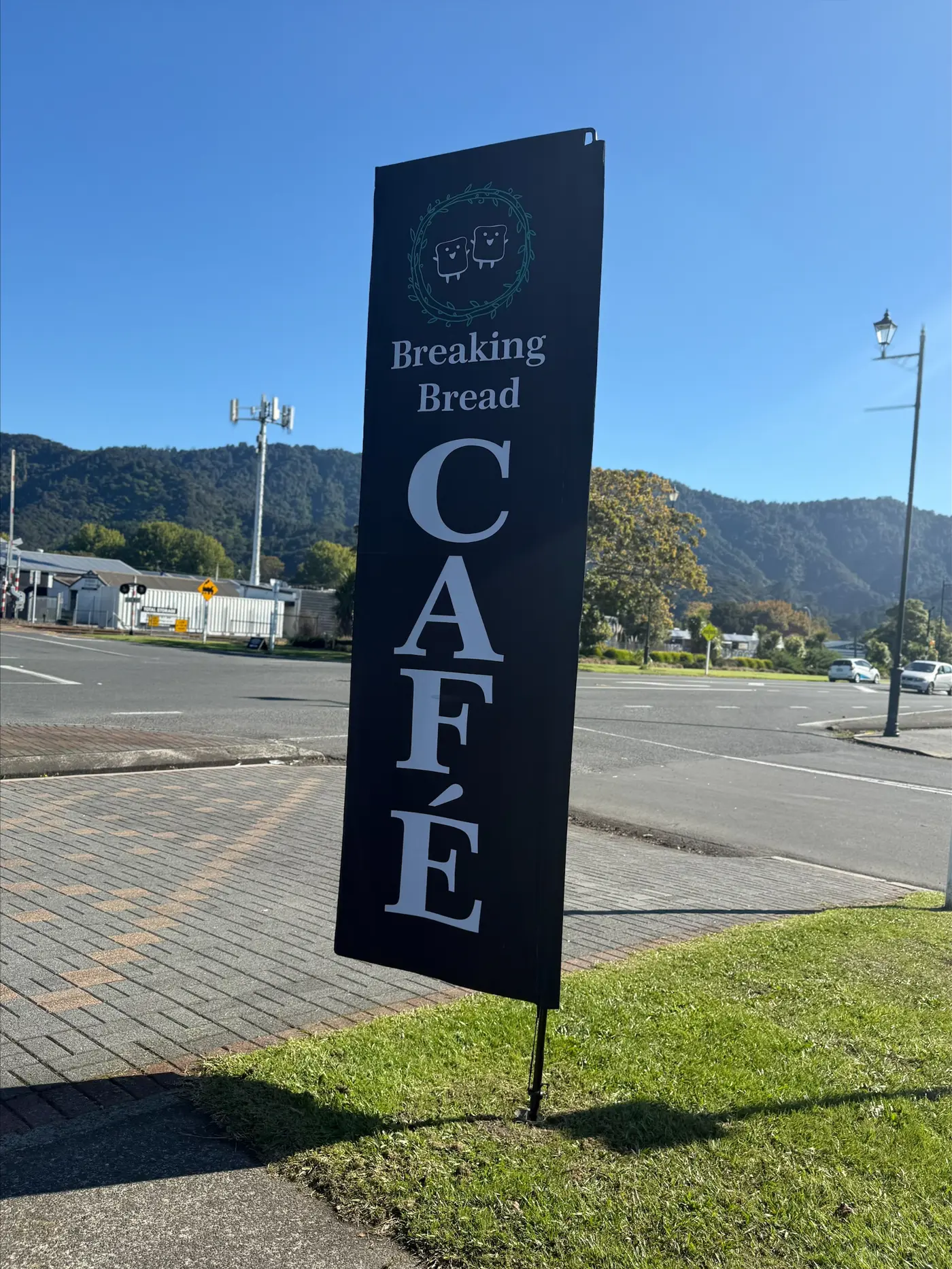 a sign on a pole